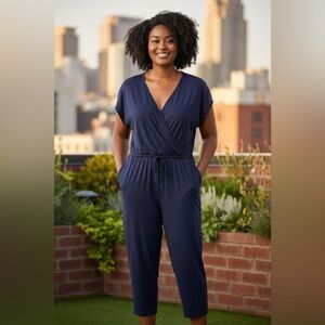 Torrid Navy Blue Jumpsuit
